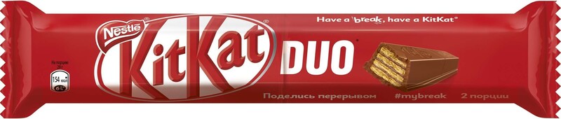 Kitkat Шоколад молочный с хрустящими вафлями Дуо