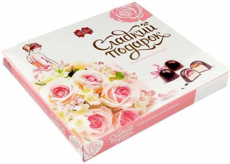 Конфеты Коммунарка Сладкий подарок розовый подарочный набор