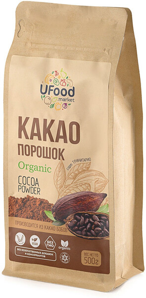 Какао порошок UFOOD, 500г натуральный