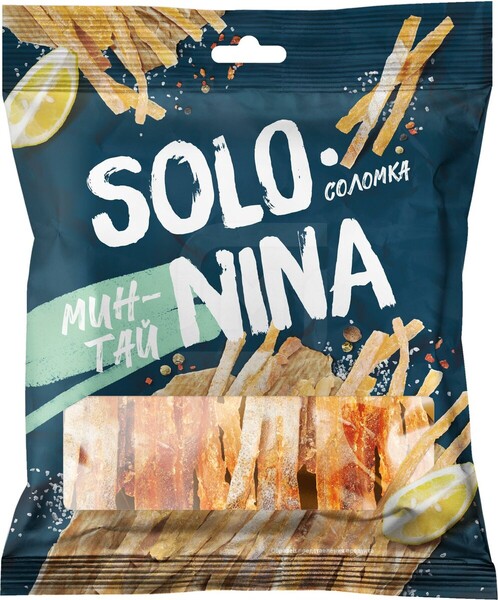 Solo nina Минтай соломка с перцем сушено-вяленый п/уп