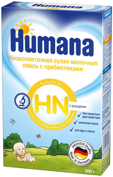 Смесь сухая молочная Humana специальная низколактозная с пребиотиками с рождения 300 г