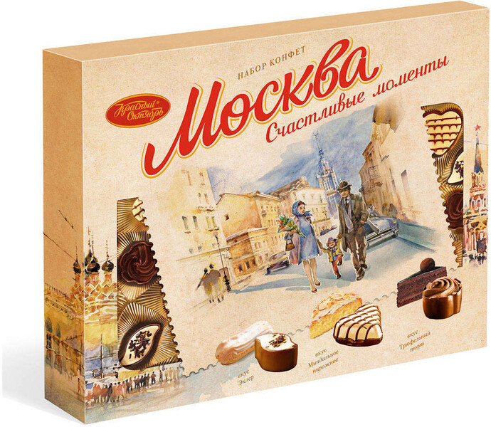 Набор конфет Красный Октябрь Москва Счастливые моменты, 0.18кг