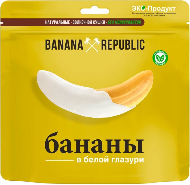 Конфеты Banana Republic Банан сушеный в белой глазури, 200г
