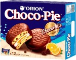 Печенье Orion Choco-Pie с кусочками шоколада и апельсином в глазури 0,36кг