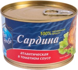 Сардина Fish House атлантическая в томатном соусе 250г