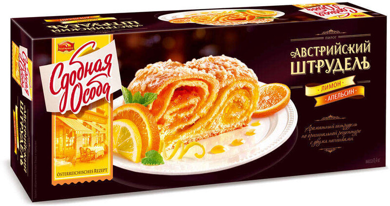 Пирог Черёмушки австрийский штрудель лимон и апельсин 400 гр