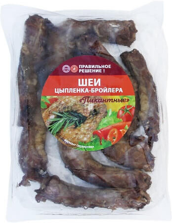Шеи цыпленка бройлера Пикантные в/к в/у 250г Правильное решение PL