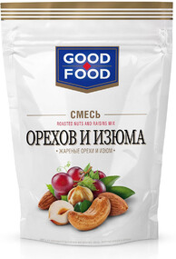 Смесь Good Food Жареные орехи и изюм 130 гр.