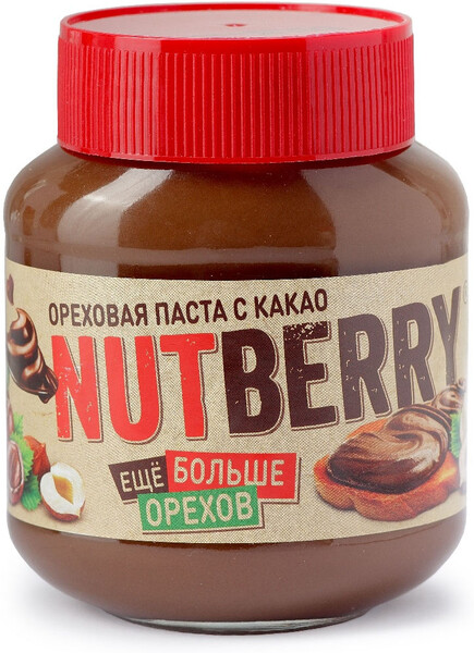 Паста ореховая Nutberry с добавлением какао