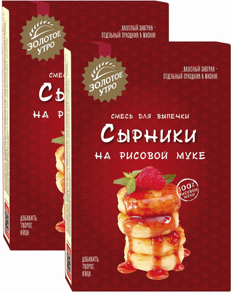 Смесь для выпечки Золотое утро сырники на рисовой муке, 110 г