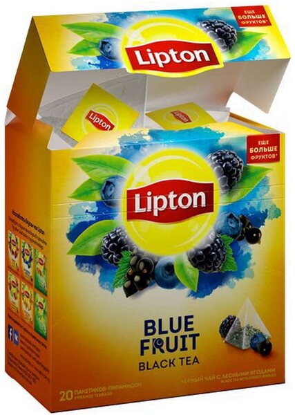 Lipton Blue Fruit Чай 20 пирамидок (ежевика, голубика)