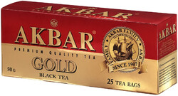 Чай Akbar Gold черный байховый мелкий, 25х2 г