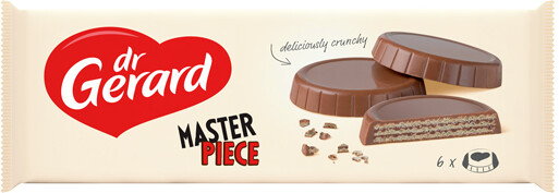 Из Польши: Вафли Dr Gerard Masterpiece, в шоколадной глазури, с начинкой из какао, 171 г