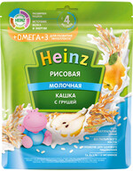 Детское питание каша HEINZ молочная Рисовая с грушей пауч Россия, 200 г