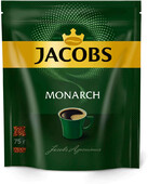 Кофе Jacobs Monarch натуральный растворимый сублимированный 75г пакет