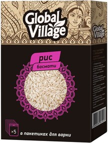 Рис Global Village Басмати шлифованный 5х80г