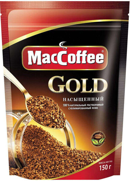 Кофе MacCoffee Gold натуральный растворимый сублимированный, 150 г
