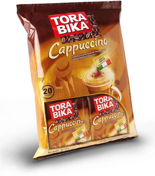 Напитки Torabika Капучино с шоколадной крошкой 25 гр.х 20 пак., шоубокс (12) (в пал.45) NEW