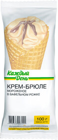 Мороженое «Каждый день» рожок крем-брюле, 100 г