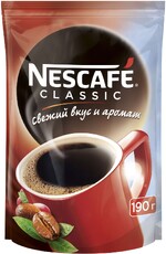 Кофе растворимый Nescafe Classic натуральный гранулированный, 190 г