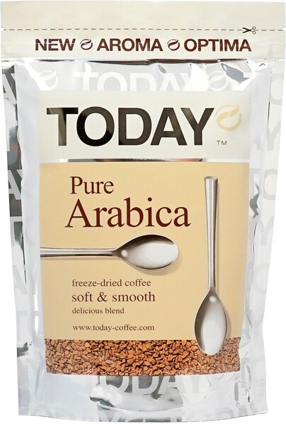 Кофе Today Pure Arabica сублимированный растворимый 150 г