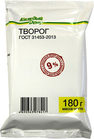 Творог «Каждый день» 9%, 180 г