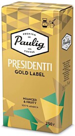 Кофе молотый PAULIG Presidentti Gold Label, 250г X 1 штука