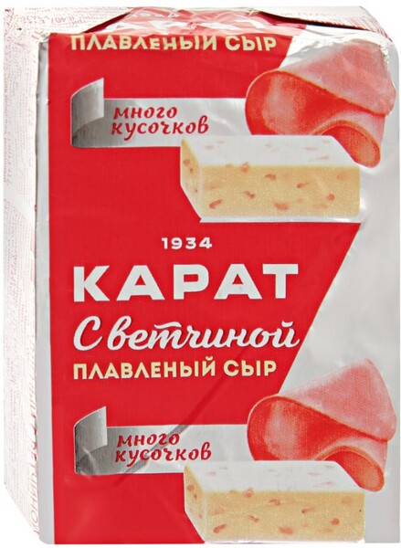 Сыр плавленый Карат с ветчиной 45% 90 г