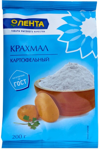 Крахмал картофельный ЛЕНТА, 200г Россия, 200 г