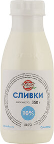 Сливки питьевые 10%, 350г