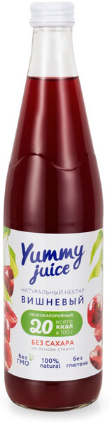 Натуральный фруктовый нектар без сахара Yummy Juice, 500 мл, вишневый