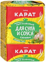 Сыр плавленый Карат для супа и соуса с зеленью 45% 90 г