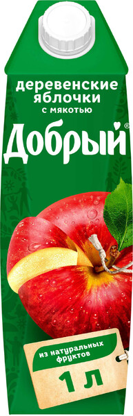 Нектар Добрый Деревенские яблочки, 1л