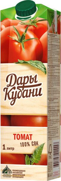 Сок томатный «Дары Кубани», 1 л