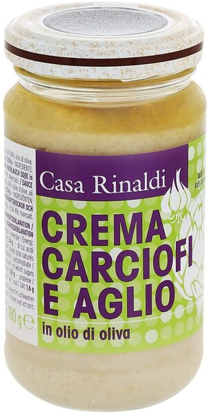 Крем-паста TM Сasa Rinaldi из артишоков чеснока в оливковом масле , 180 гр, стекло