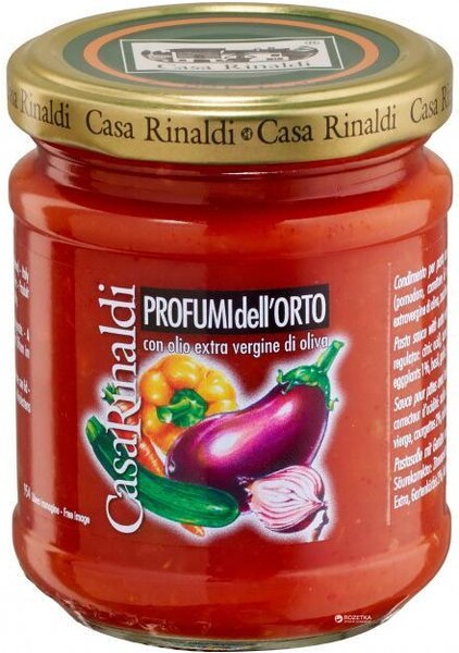 Соус Casa Rinaldi томатный с садовыми овощами, 0.19кг