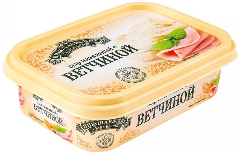 Сыр плавленый Николаевские сыроварни с ветчиной 200 г
