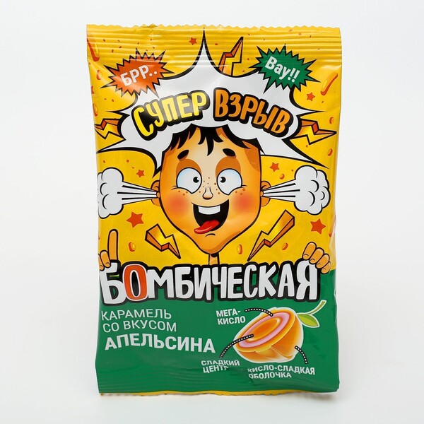 Карамель леденцовая «Бомбическая» со вкусом дыни, 15 г