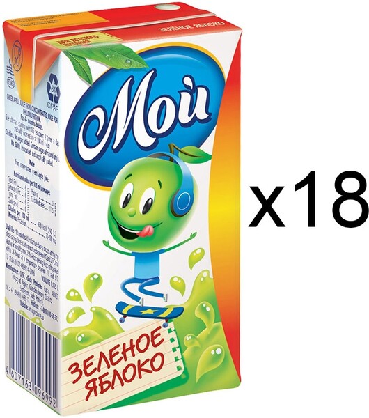 Сок «Мой» зеленое яблоко с 4 мес, 125 мл