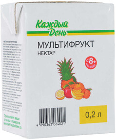 Нектар «Каждый день» Мультифрукт с 8 мес, 200 мл