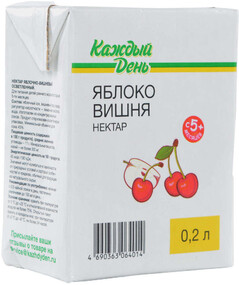 Нектар «Каждый день» Яблоко и вишня с 5 мес, 200 мл