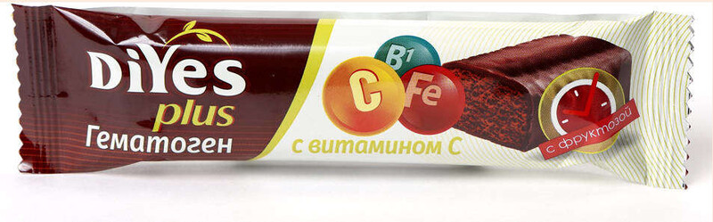 Гематоген ДиYes на фруктозе с витамином С, 35 г