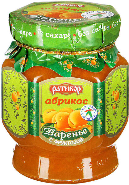 Варенье «РАТИБОР» абрикос с фруктозой, 350 г