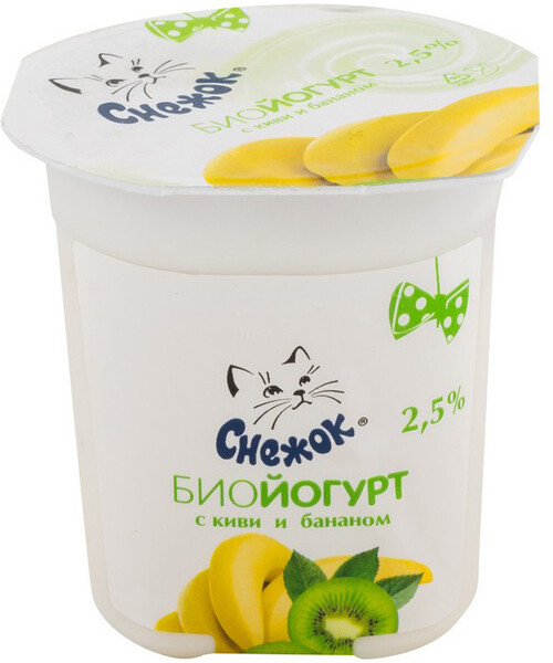 Биойогурт Снежок с бананом и киви 2.5% 120 г