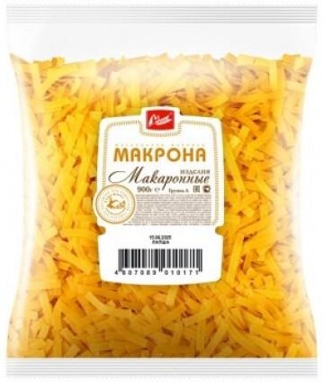 Макароны Лапша Макрона, 900 гр., пластиковый пакет