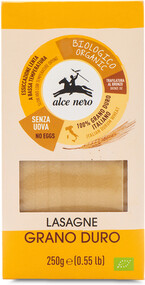 Alce Nero БИО Макаронные изделия листы для лазаньи, упаковка 250 г