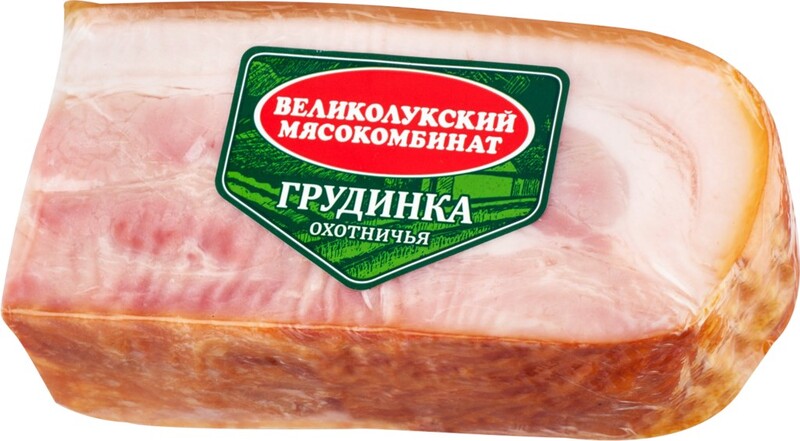 Грудинка варено-копченая «Великолукский мясокомбинат» Охотничья, 300 г