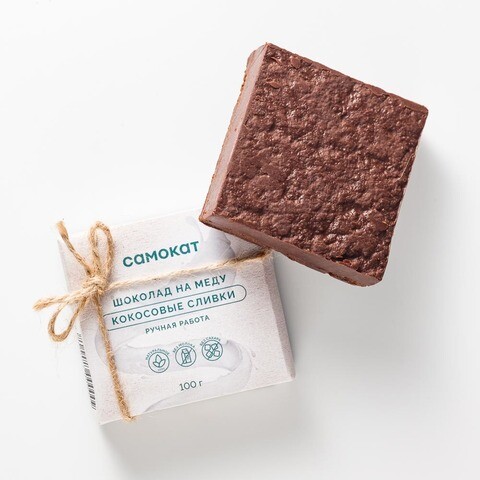 Шоколад Самокат на меду, кокосовые сливки, 100 г