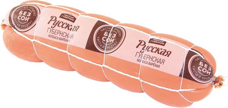 Колбаса МЯСНАЯ ГУБЕРНИЯ Русская Губернская в сетке вар вес до 600 г