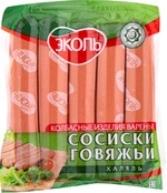 Сосиски говяжьи ЭКОЛЬ Халяль, 480г Россия, 480 г
